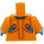 LEGO Bright Light Orange Lunar Research Astronaut Minifig Torso (973 / 76382)