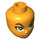 LEGO Bright Light Orange Mad Harriet Minidoll Head (33651 / 92198)