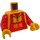 LEGO Orange clair brillant Homme dans Rouge Salopette avec Chinese Characters Minifigurine Torse (973 / 76382)