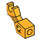 LEGO Orange clair brillant Mécanique Bras avec support fin (53989 / 58342)