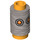 LEGO Bright Light Orange Minifigure Eraser Head with Silver Pencil Top with Orange Eyes Decoration (29030)
