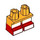 LEGO Helles Licht Orange Minifigure Medium Beine mit rot Shorts und Weiß Toes (37364 / 104224)