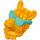 LEGO Bright Light Orange Minifigure Party Llama Head (75503)