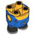 LEGO Helder lichtoranje Minion Body met Feet met Blauw Overalls met Geel logo (67644)