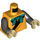 LEGO Naranja claro brillante Mono King Minifigura Torso (973 / 76382)