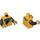 LEGO Helder Lichtoranje Aap King Minifig Torso (973 / 76382)
