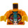 LEGO Lysorange Monkie Kid Minifig Torso (973 / 76382)