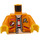 LEGO Helles Licht Orange Monkie Kid (Relaxed) Minifig Torso (973 / 76382)
