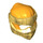 LEGO Bright Light Orange Ninjago Hood with Pearl Gold Wrap (4910)