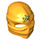 LEGO Helles Licht Orange Ninjago Wrap mit Ridged Forehead mit Bright Light Gelb Ninjago Logogram (19757 / 98133)