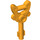 LEGO Bright Light Orange Ornamental Minifig Key with Stud (19118)