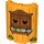 LEGO Helder Lichtoranje Paneel 4 x 4 x 6 Gebogen met Wooden Venster en Bloem Planter Doos (30562 / 78206)