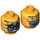 LEGO Helles Licht Orange Parademon Minifigure Kopf (Einbau-Vollbolzen) (3626 / 35133)