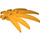 LEGO Orange clair brillant Plante Feuilles 6 x 5 Swordleaf avec Agrafe (Ouvrir le clip &#039;O&#039;) (10884 / 42949)