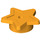 LEGO Bright Light Orange Plate 1 x 1 Round with Star (11609 / 28619)