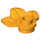 LEGO Orange clair brillant assiette 1 x 1 avec 3 Plante Feuilles (32607)