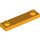 LEGO Lysorange Plade 1 x 4 med To knops uden rille (92593)