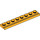 LEGO Helder Lichtoranje Plaat 1 x 8 met Deur Rail (4510)