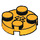 LEGO Orange clair brillant assiette 2 x 2 Rond avec Essieu Trou (avec trou d&#039;axe &#039;+&#039;) (4032)