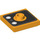 LEGO Helles Licht Orange Platte 2 x 2 mit Nut und 1 Center Stud mit Schwarz Platz mit Augen (23893 / 104676)