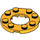 LEGO Bright Light Orange Plate 4 x 4 Round with Cutout (11833 / 28620)
