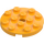 LEGO Bright Light Orange Plate 4 x 4 Round with Hole and Snapstud (60474)