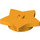 LEGO Orange clair brillant assiette 4 x 4 x 0.7 Rond Star (39611)