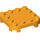 LEGO Orange clair brillant assiette 4 x 4 x 0.7 avec Coins arrondis et Empty Middle (66792)