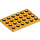 LEGO Helder Lichtoranje Plaat 4 x 6 (3032)