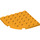 LEGO Helder Lichtoranje Plaat 6 x 6 Ronde Hoek (6003)