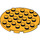 LEGO Helder Lichtoranje Plaat 6 x 6 Ronde met Pin Gat (11213)