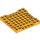 LEGO Klar Ljus Orange Platta 8 x 8 x 0.7 med Cutouts (2628)