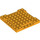 LEGO Lysorange Plade 8 x 8 x 0.7 med Cutouts (2628)