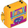 LEGO Leuchtendes helles Orange Play Cube Box 3 x 8 mit Scharnier mit Rucksack und Swim Schutzbrille (64462 / 78340)