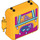 LEGO Helder Lichtoranje Play Cube Doos 3 x 8 met Scharnier met Rugzak en Swim Goggles (64462 / 78340)
