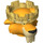 LEGO Bright Light Orange Prince John Head with Gold Crown (101841)