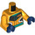 LEGO Bright Light Orange Racer, Male (60389) Minifig Torso (973 / 76382)