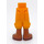 LEGO Bright Light Orange Minidoll Hip with Cropped Trousers with Brown Sandals (Thick Hinge) (18353)