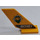 LEGO Bright Light Orange Shuttle Tail 2 x 6 x 4 with Leopard Head, Leaves and White &#039;60161&#039; Pattern on Both Sides  Sticker (6239)