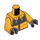 LEGO Naranja claro brillante Snow Tuber - Bright Luz Naranja Chaqueta Minifigura Torso (973 / 76382)