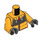 LEGO Bright Light Orange Snow Tuber - Bright Light Orange Jacket Minifig Torso (973 / 76382)