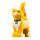 LEGO Orange clair brillant Standing Chat avec Longue Queue avec Collar et blanc Chest (67805 / 80829)