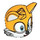 LEGO Bright Light Orange Tails Head (104223)