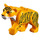 LEGO Orange clair brillant tigre avec Hinged Jambes (34137)