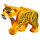 LEGO Leuchtendes helles Orange Tiger mit Hinged Beine (34137)