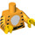 LEGO Helles Licht Orange Tiger Woman Minifig Torso mit Bright Light Orange Arme und Gelb Hände (973 / 88585)
