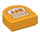 LEGO Helder Lichtoranje Tegel 1 x 1 Halve Oval met Route BFF Symbol (24246 / 69456)