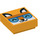 LEGO Orange clair brillant Tuile 1 x 1 avec Fox Affronter avec rainure (3070 / 69454)