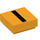 LEGO Helder Lichtoranje Tegel 1 x 1 met Single Zwart Stripe met groef (3070 / 68963)