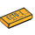 LEGO Orange clair brillant Tuile 1 x 2 avec &#039;ECTO-1&#039; et &#039;New York&#039; avec rainure (3069 / 18872)